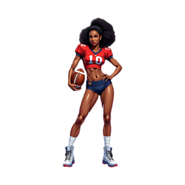 Female High School American Football Player by animegirlnft