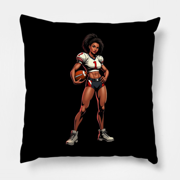 American College Football Girl Pillow by animegirlnft
