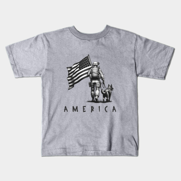 American Soldiers Kids T-Shirt by AWbydesign