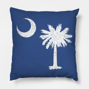 South Carolina Crescent and Palmetto Pillow