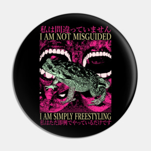 I AM NOT MISGUIDED Frog Vintage Japanese Pin