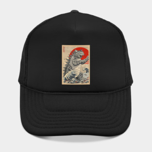Catzilla Cat Japanese Art Funny Cat Hat