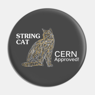 String Cat CERN – Physics Humor Pin