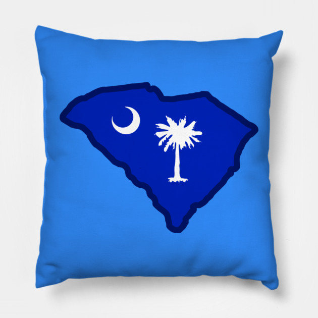 South Carolina State Shaped Flag Pillow by DonWillisJrArt