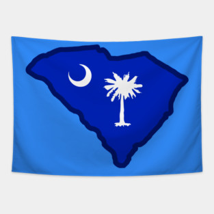 South Carolina State Shaped Flag Tapestry