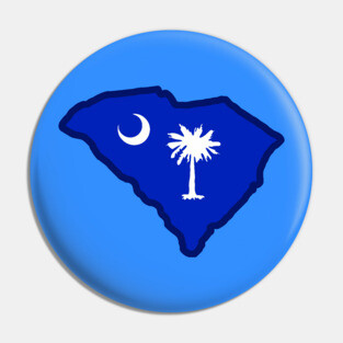 South Carolina State Shaped Flag Pin