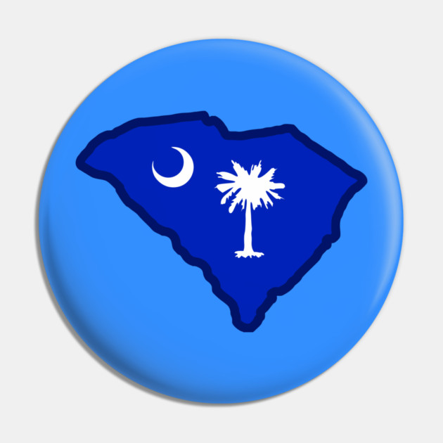 South Carolina State Shaped Flag Pin by DonWillisJrArt