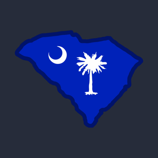South Carolina State Shaped Flag by DonWillisJrArt