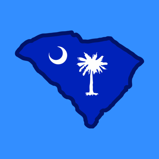 South Carolina State Shaped Flag by DonWillisJrArt