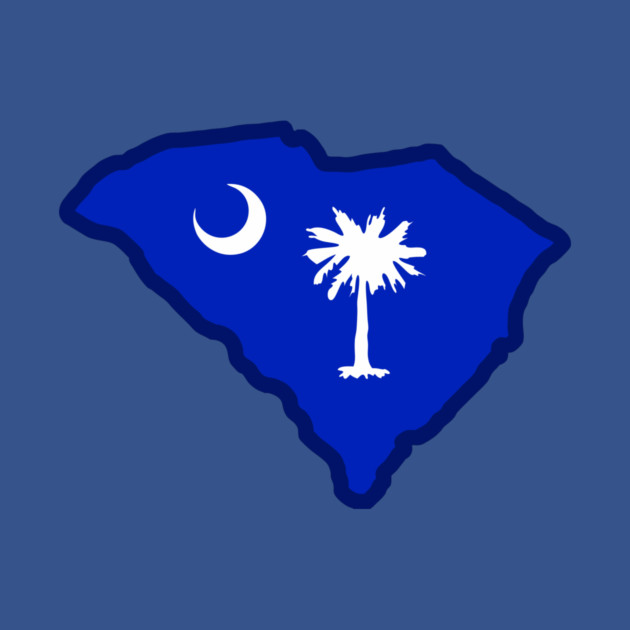 South Carolina State Shaped Flag by DonWillisJrArt