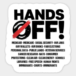 Hands Off America – Anti-Trump Resistance Message Magnet