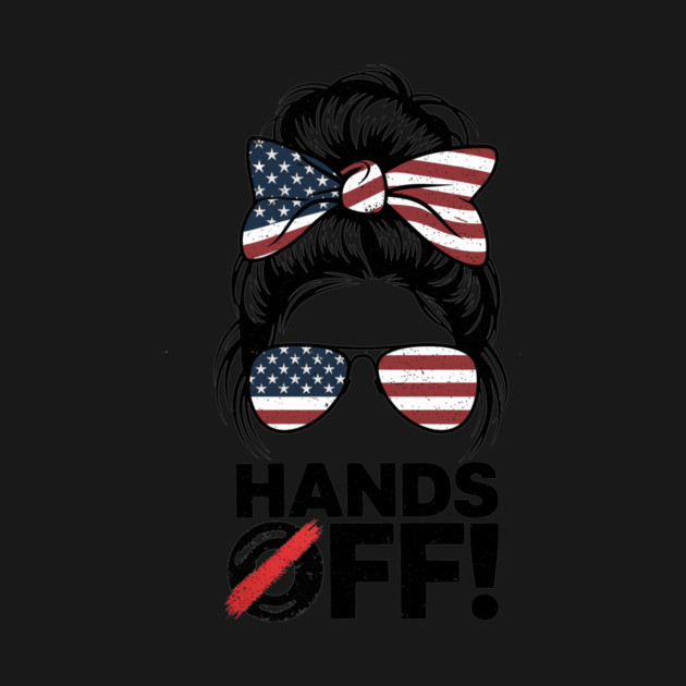 Patriotic Messy Bun – Hands Off Social Security & Medicare Protest Design by ArtistTee ⭐⭐⭐⭐⭐