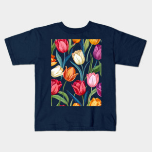 Tulips Pattern Kids T-Shirt