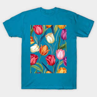 Tulips Pattern T-Shirt