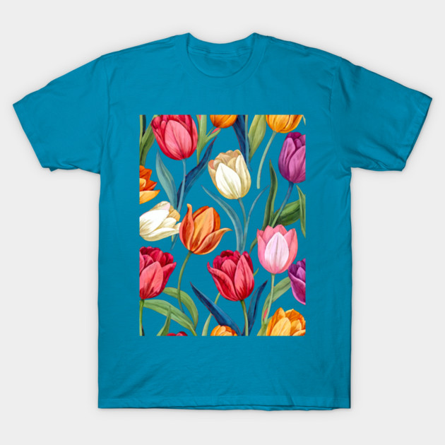 Tulips Pattern T-Shirt by DonWillisJrArt