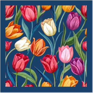 Tulips Pattern Posters and Art