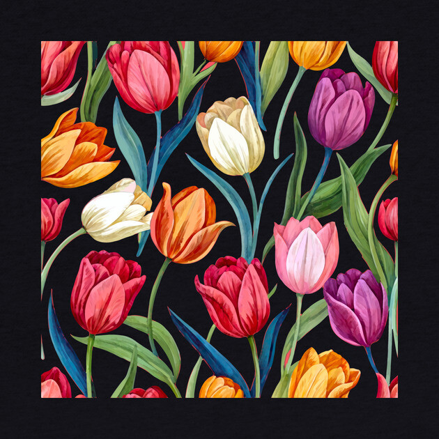 Tulips Pattern by DonWillisJrArt