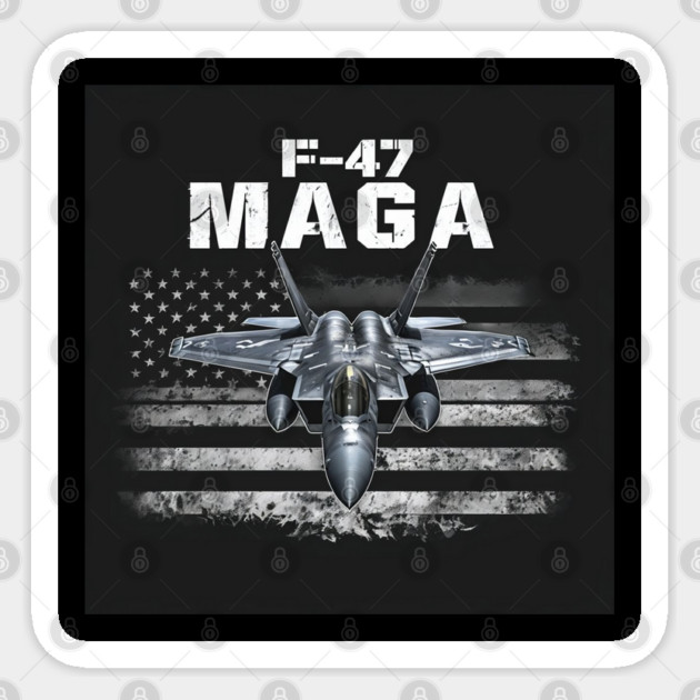 F47 Fighter Jet F-47 Jet Fighter Aircraft Sticker by Creatifly Graphic Tees