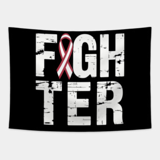 Throat Cancer Oral Head Neck Cancer Awareness Fighter Tapestry