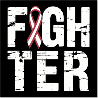 Throat Cancer Oral Head Neck Cancer Awareness Fighter Posters and Art