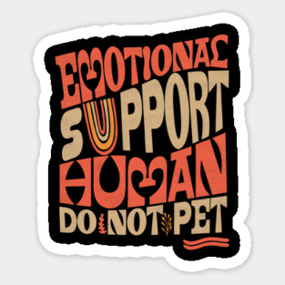 Emotional Support Human Groovy Magnet