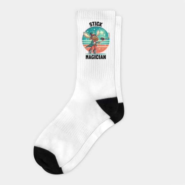 Stick Magician – Moose on Ice Socks by Ben's Store 1