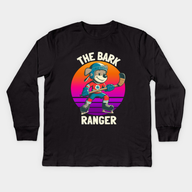 Bark Ranger – Hockey’s Hero Pup Kids Long Sleeve T-Shirt by Ben's Store 1