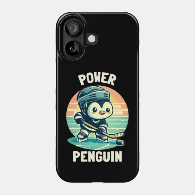 Power Penguin – Ice Cold & Ready to Score Phone Case by Ben's Store 1