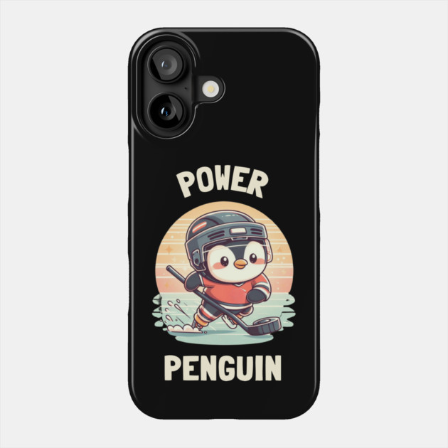 Power Penguin – Ice Cold & Ready to Score Phone Case by Ben's Store 1