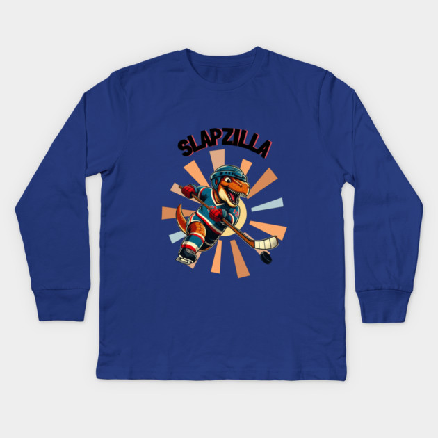 Slapzilla – King of the Rink Kids Long Sleeve T-Shirt by Ben's Store 1