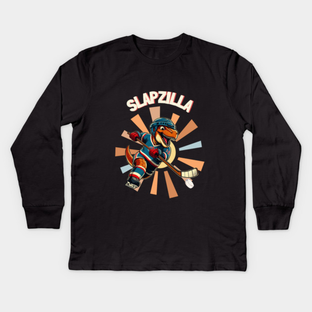 Slapzilla – King of the Rink Kids Long Sleeve T-Shirt by Ben's Store 1
