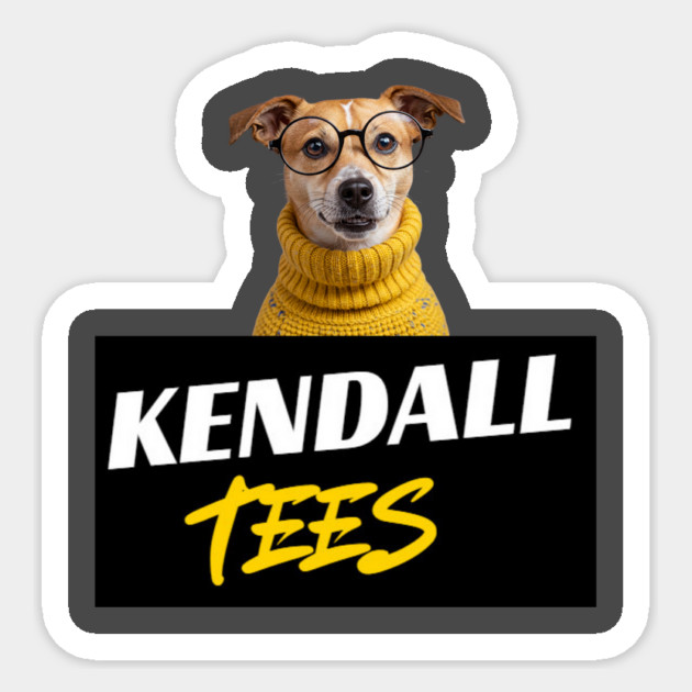 Cute dog with glasses and yellow turtleneck Sticker by Oscar's Store 1