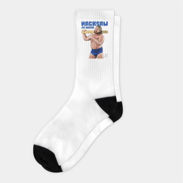 "Hacksaw" Jim Duggan: Hoo! Socks by 51Deesigns