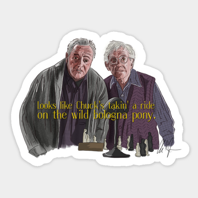Grumpy Old Men: Wild Bologna Pony Magnet by 51Deesigns