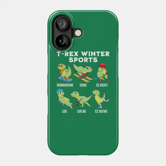T-Rex Winter Sports Phone Case by GoshWow®
