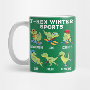 T-Rex Winter Sports Mug