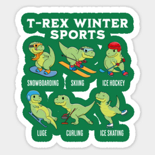 T-Rex Winter Sports Magnet