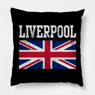 Liverpool United Kingdom Union Jack England Pillow