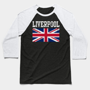 Liverpool United Kingdom Union Jack England Baseball T-Shirt