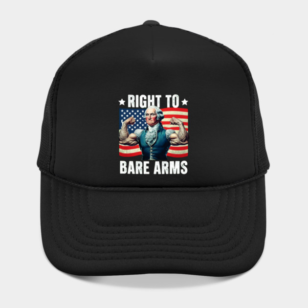 Right To Bare Arms Us Flag 4th Of July Funny Gym Workout by Creatifly Graphic Tees