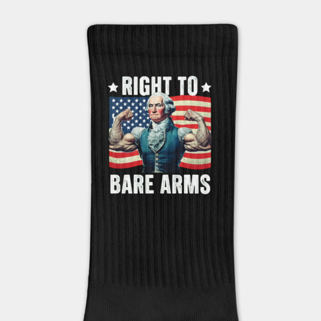 Right To Bare Arms Us Flag 4th Of July Funny Gym Workout by Creatifly Graphic Tees