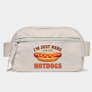 Im Just Here For The Hot Dogs Funny Foodie Weiner Hot Dog Bag