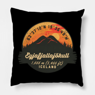 Eyjafjallajkull Iceland Volcano Pillow