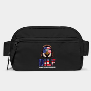 Dilf Damn I Love Freedom Eagle Funny Patriotic 4th Of July Bag