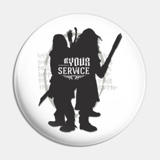 At Your Service Pin
