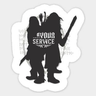 At Your Service Sticker