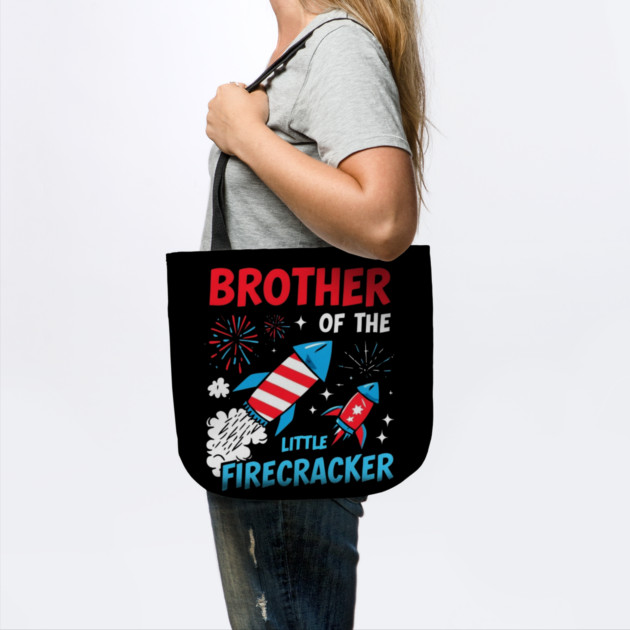 4th of July Birthday Brother of the Little Firecracker by Creatifly Graphic Tees