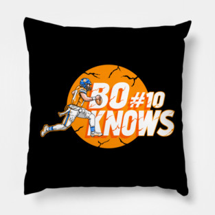 Bo Nix #10 Bo Knows Cartoon Pillow