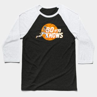 Bo Nix #10 Bo Knows Cartoon Baseball T-Shirt