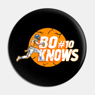 Bo Nix #10 Bo Knows Cartoon Pin